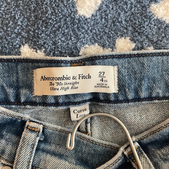 Abercrombie & Fitch Curve Love ‘90s Straight Ultra High Rise Jeans 27/4 xs - Picture 5 of 5
